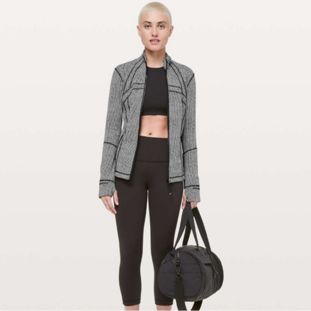 Lululemon Define Jacket In Teeny Tooth White And Black Size 10 - Picture 3 of 14